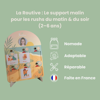 routine visuelle enfant matin et soir autonomie 2-6 ans