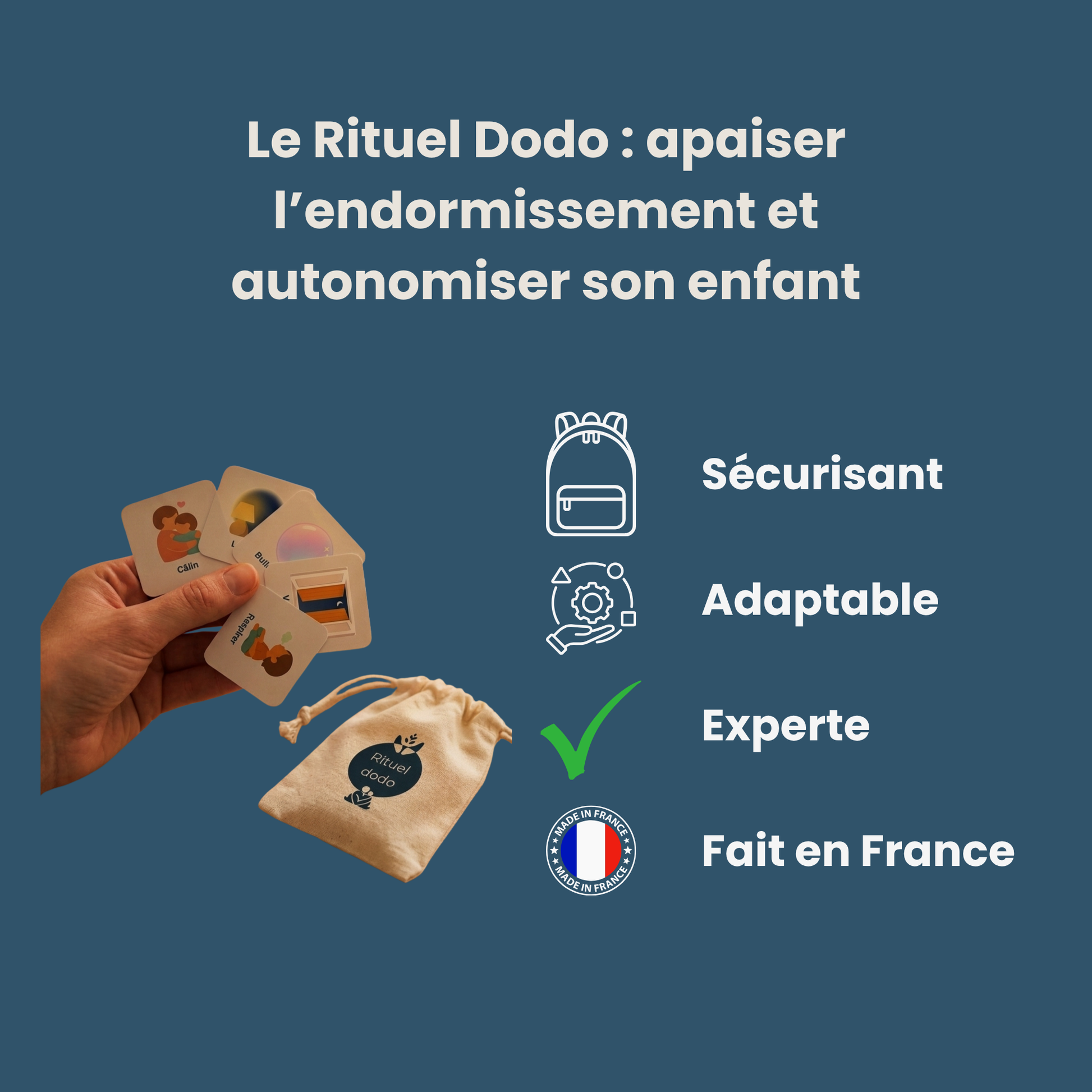 Routine dodo enfant avec cartes visuelles Soriade bénéfices