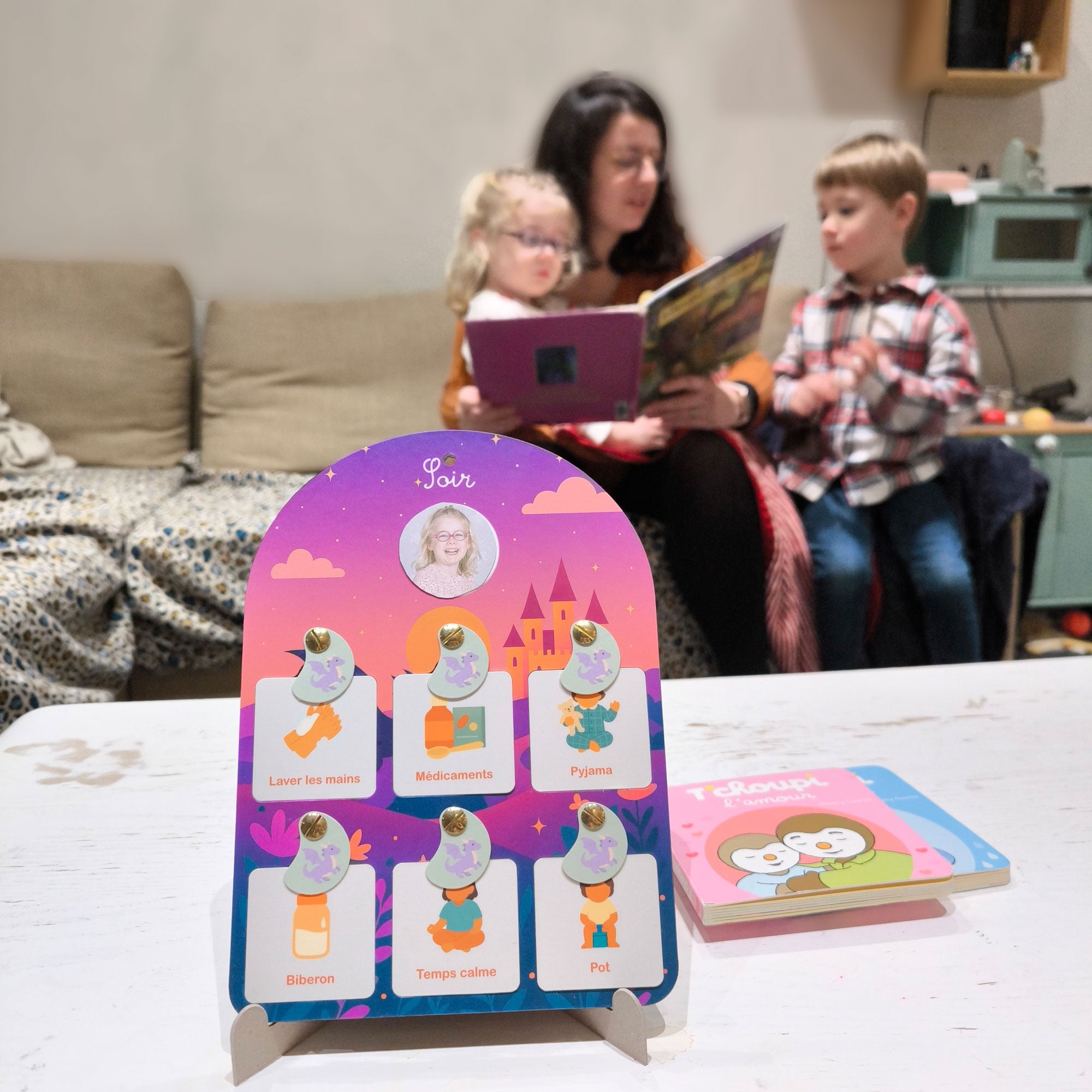 routine du soir enfant support visuel sans écran